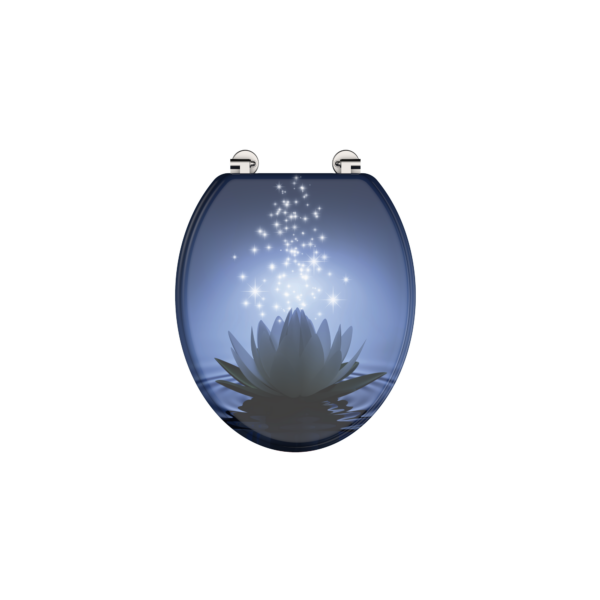 Schütte WC-Sitz 'Water Lily' blau 37 x 43,5 cm